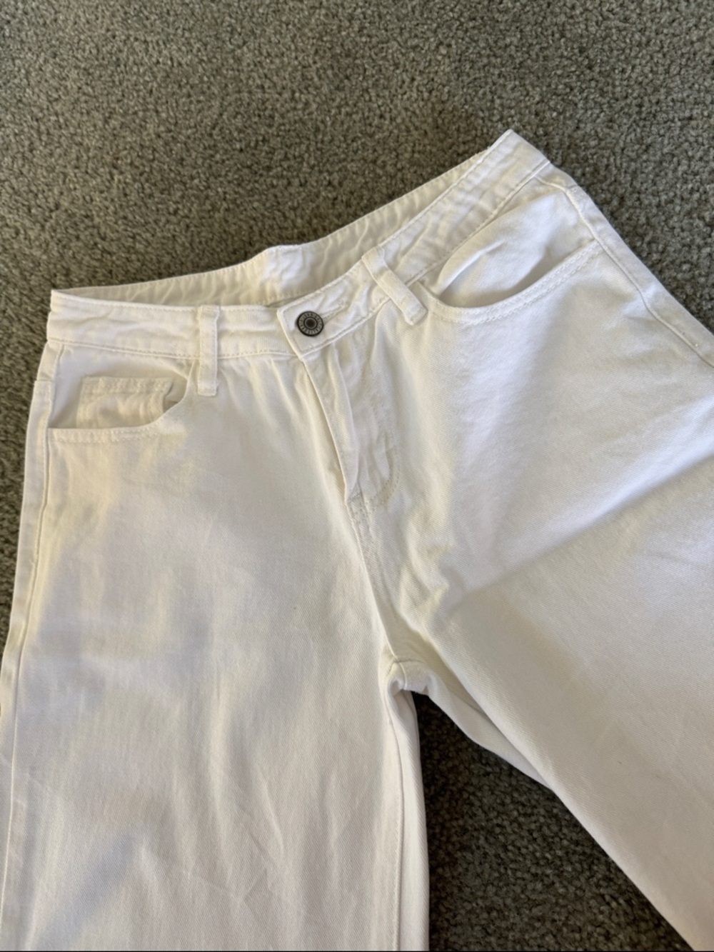 Brandy Melville white wide leg jeans - Picture 3 of 4